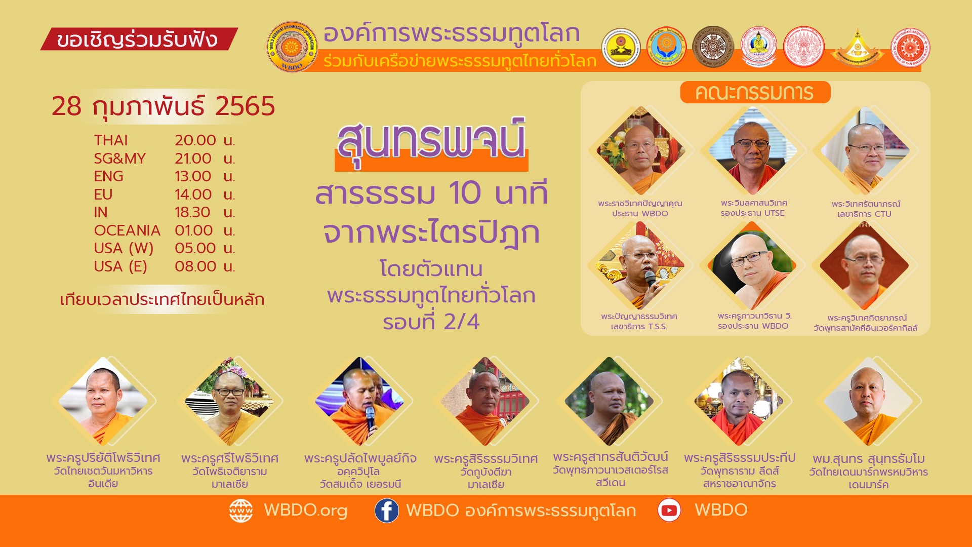 สุนทรพจน์สารธรรม 10 นาที จากพระไตรปิฎก